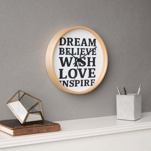 Dream Believe Wish Love Inspireert Motivatie muur (Kantoor)