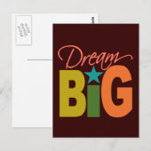 Dream BIG aangepast briefkaart (Voorkant / Achterkant)