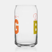 Dream BIG aangepaste naam Blikvorm Glas (Links)