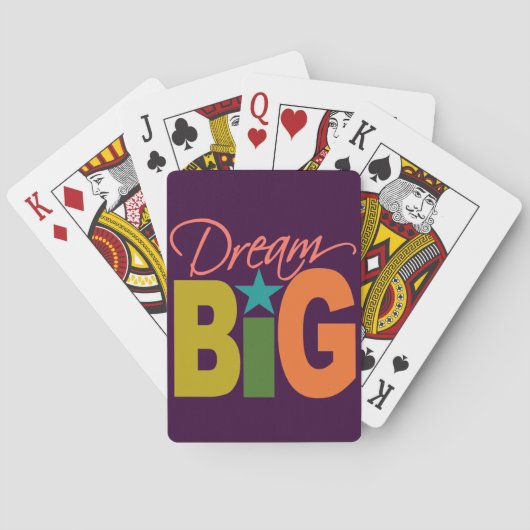 Dream BIG aangepaste speelkaarten (Achterkant)
