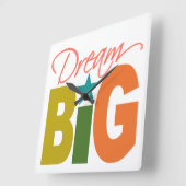 Dream BIG aangepaste wandklok (Hoek)