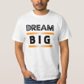 Dream Big Abstract Orange Horizontal Banner T-shirt (Voorkant)