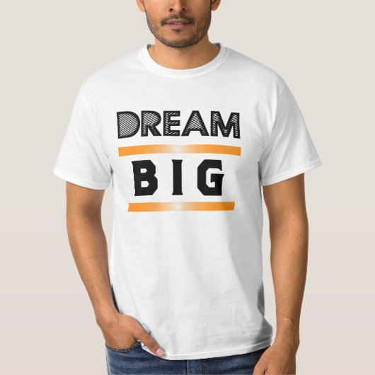 Dream Big Abstract Orange Horizontal Banner T-shirt (Voorkant)