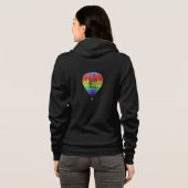 "Dream Big Act Bold" Hoodie met volledige rits. (Achterkant volledig)