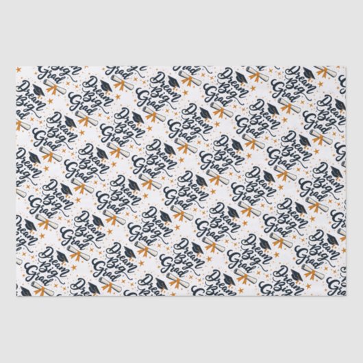 Dream Big Afstudeerder Tissuepapier (Voorkant)