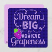 Dream Big and Achieve Grapeness - Grape Pun Feestdagenkaart (Voorkant / Achterkant)