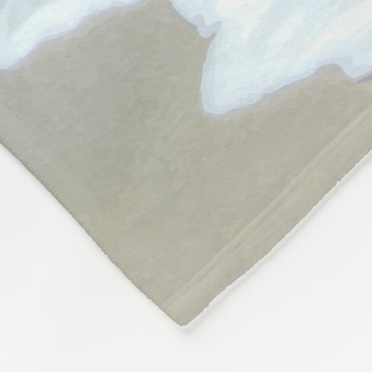 Dream Big Aqua Beach Ocean Scene Landschap Fleece Deken (Hoek)