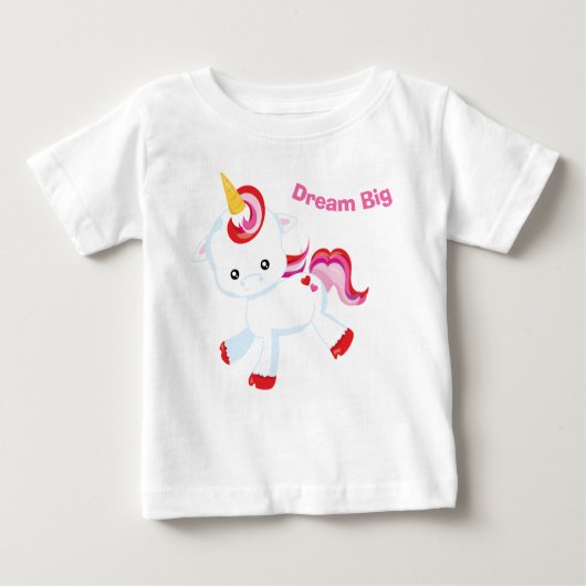 Dream Big Baby Girl PInk Unicorn (Voorkant)