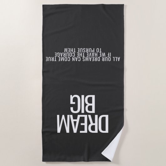 Dream Big Beach Handdoek (Voorkant)