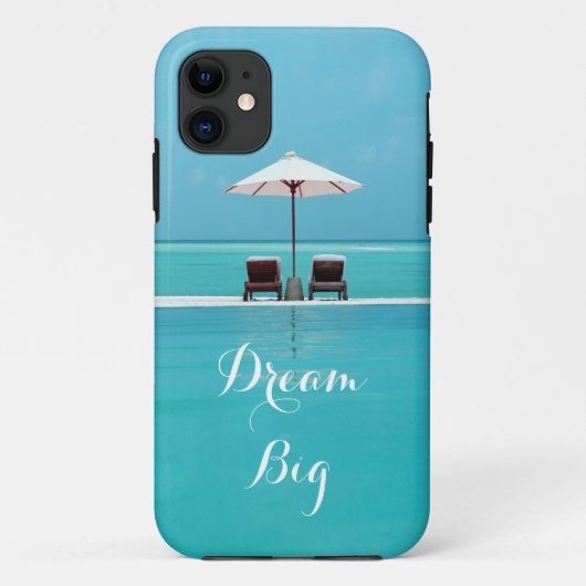 Dream Big Beauful Blue Sky en Beach Pattern Case-Mate iPhone Case (Achterkant)