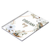 Dream Big Boho Chic Pampas Grass Insping Quote Notitieboek (Linkerzijde)