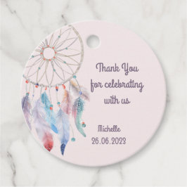 Dream Big Boho Dreamweaver Birthday bedankt Bedankjes Labels