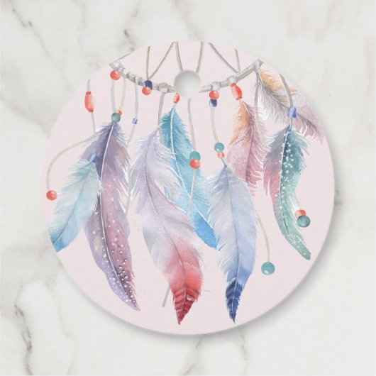 Dream Big Boho Dreamweaver Birthday bedankt Bedankjes Labels (Achterkant)