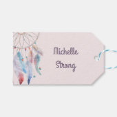 Dream Big Boho Dreamweaver Birthday Cadeaulabel (Voorkant (Horizontaal))