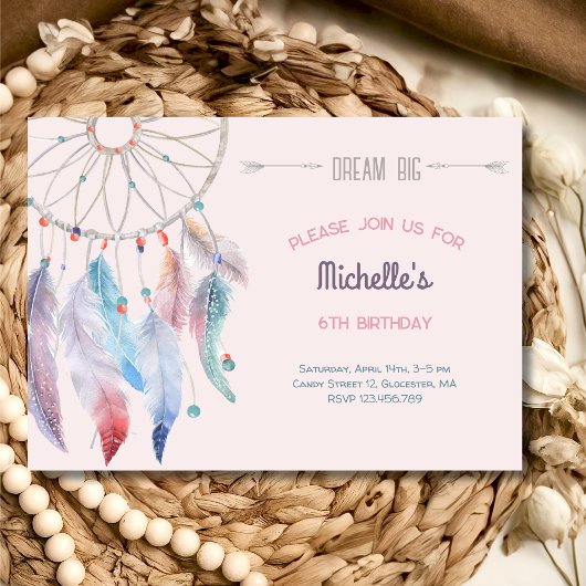 Dream Big Boho Dreamweaver Birthday Kaart