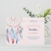 Dream Big Boho Dreamweaver Birthday Kaart (Staand voorkant)