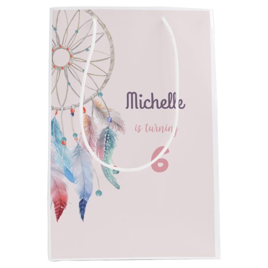 Dream Big Boho Dreamweaver Birthday Medium Cadeauzakje (Voorkant)