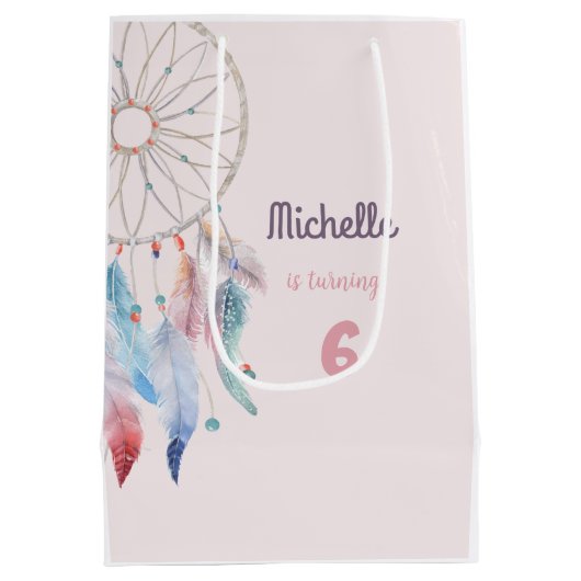 Dream Big Boho Dreamweaver Birthday Medium Cadeauzakje (Achterkant)