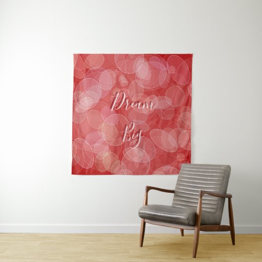 Dream Big. Bokeh rode textuur Wandkleed (In situ)