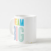 DREAM BIG bold modern motivatie mantra quote Koffiemok (Voorkant links)