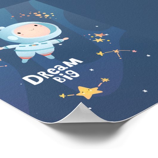 Dream Big Boy Astronaut Poster (Hoek)