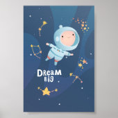 Dream Big Boy Astronaut Poster (Voorkant)