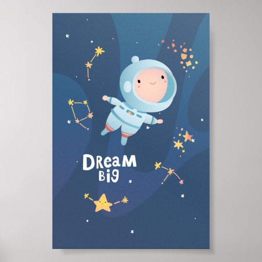 Dream Big Boy Astronaut Poster (Voorkant)