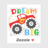 Dream Big Boy's Truck Custom-Cut Vinyl Stickers (Vel)