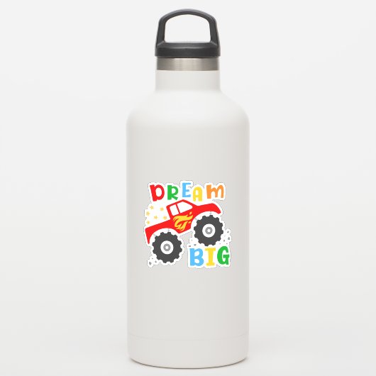 Dream Big Boy's Truck Custom-Cut Vinyl Stickers (Waterfles)