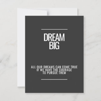 Dream Big Briefkaart