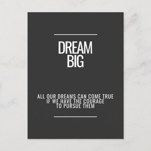Dream Big Briefkaart (Voorkant)