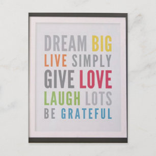 Dream Big Briefkaart Blijf in contact