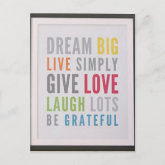 Dream Big Briefkaart Blijf in contact