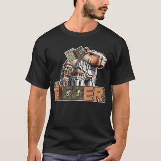 Dream Big Build Groter Capybara Pixel Art Design T-shirt