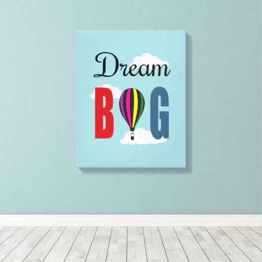 Dream big canvas afdruk (Insitu (Houten vloer))