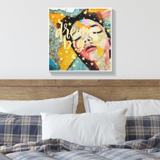 Dream Big Canvas Afdruk (Insitu (Slaapkamer))