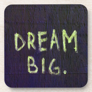 Dream Big Chalk Motivatie Inspirerend Bier Onderzetter