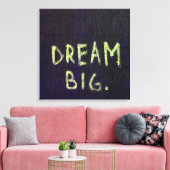 Dream Big Chalk Motivatie Inspirerend Canvas Afdruk (Insitu (Woonkamer))