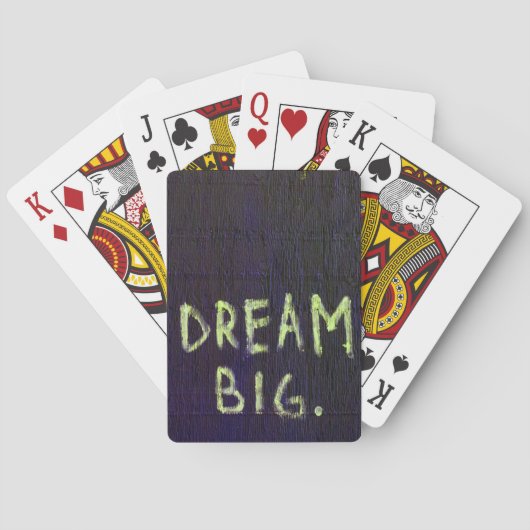 Dream Big Chalk Motivatie Inspirerend Pokerkaarten (Achterkant)