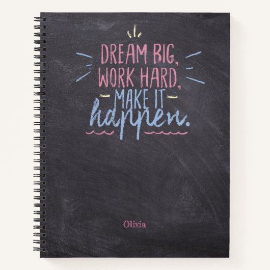 Dream Big Chalkboard Notitieboek (Voorkant)