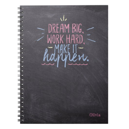Dream Big Chalkboard Notitieboek (Voorkant)