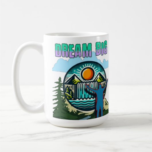 Dream Big Coffee Mok – Inspirerend Quote Cup (Links)