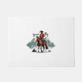Dream Big - Cowboy Riding Horse Deurmat (Voorkant)