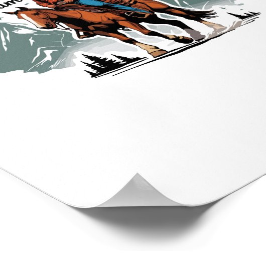 Dream Big - Cowboy Riding Horse Poster (Hoek)