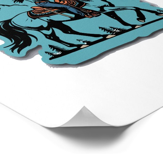 Dream Big - Cowgirl Riding Horse Poster (Hoek)