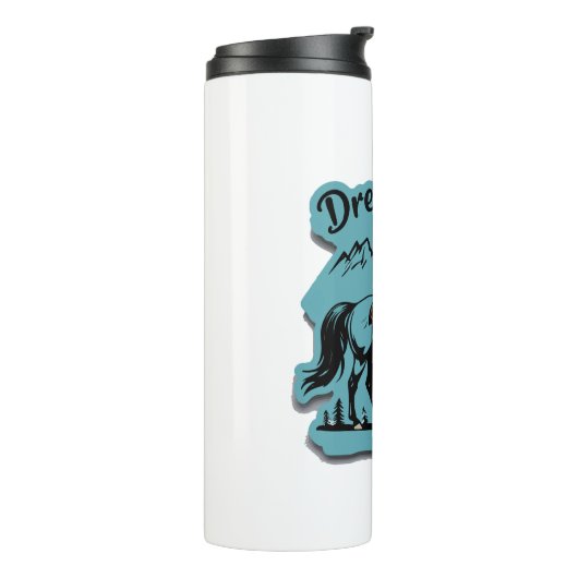 Dream Big - Cowgirl Riding Horse Thermosbeker (Gedraaid links)