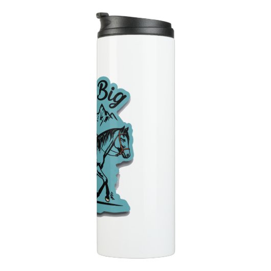 Dream Big - Cowgirl Riding Horse Thermosbeker (Geroteerd rechts)