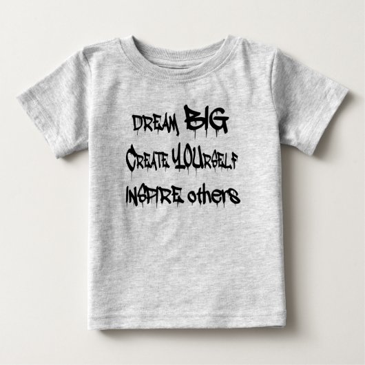 Dream Big Creëer Yourself Inspire Anderen - zwart (Voorkant)