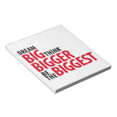 Dream big, denk groter, wees de grote notitieblok (Schuin)