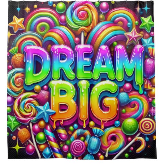 Dream Big Douchegordijn (Voorkant)